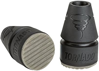 Thomas Fetterman Tornado Rain Cane & Crutch Tips, Fits Shafts of 3/4 to 1 Inch, Black, Pair
