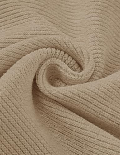 Image of ZESICA Women's Crew Neck Long Lantern Sleeve Fall 2026 Casual Loose Ribbed Knit Solid Soft Pullover Sweater Tops