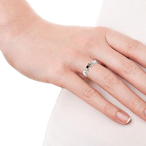 Silver Gold Elephant Ring for Women Animal Statement Rings Stacking Band Lucky Elephant Promise Ring4