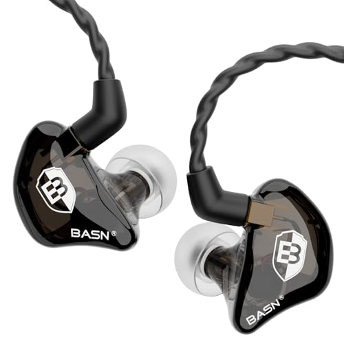 BASN Bsinger PRO �L���C���z�� �C���C���[���j�^�[ �n�C�u���b�h �f���A���_�C�i�~�b�N�h���C�o�[ ���E�� MMCX �P�[�u��2�{�t�� �m�C�Y�A�C�\���[�V���� ���|���� �y�ʐ݌v �~���[�W�V���� �X�e�[�W �X�^�W�I�p (��, 3.5mm�W���b