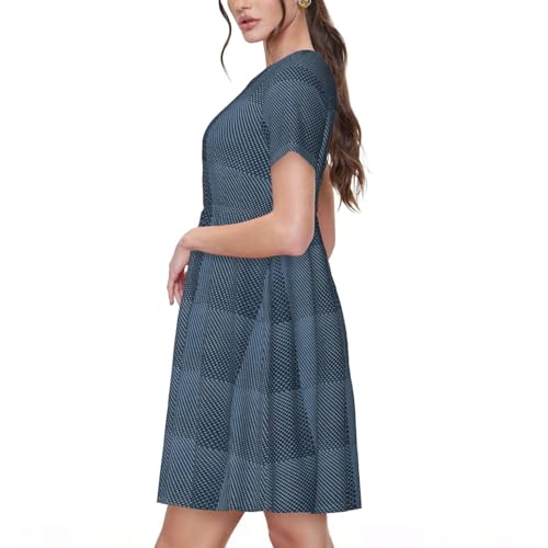 Robe d'été imprimé abstrait cool coupe ample et légère pour femme