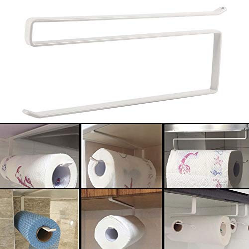 Paper Towel Holder, Delaman 10.2 X 4.3-Paper Towel Holder Under Cabinet, Steel Over Cabinet Towel Rack Storage Organizer For Kitchen, Bathroom, Toilet #TOP3