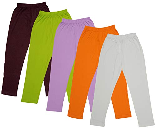 Image of indi weaves Girls Super Soft Cotton Solid Capri Pants Pack of 2