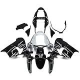 DFMT ABS Plastic Fairings Kit Fit for Kawasaki Ninja ZX9R 2000 2001 ZX-9R 00 01 Motorcycle Bodywork Injection Molding Body Frame Cowling - Black & White