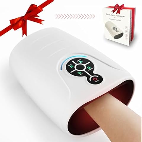 AERLANG Hand Massager,Hand Massage Machine with Heat and Compression, Hand Massager for Arthritis and Carpal Tunnel,Cordless Finger Massager Electric Massagers Birthday Gifts for Women Men Mom Dad Cover
