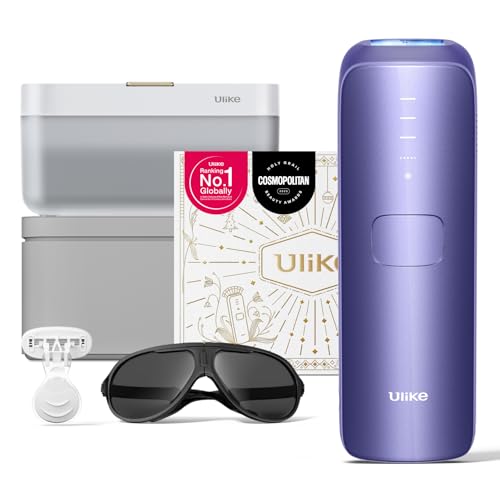 IPL Hair Removal – Ulike Air 3 with Exclusive UV Steriliser, Patented Sapphire Ice Cooling, Nearly Painless at-Home Laser Hair Removal Alternative, Includes remium Leather Storage Case