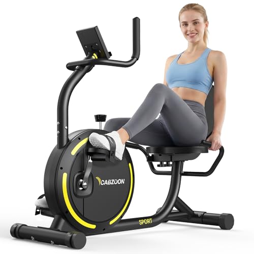Image of Recumbent Exercise Bike for Home Heavy-Duty Stationary Bike For Seniors Bicycle Exercise Machine Bicycle LCD Monitor,265LBS,8 Level Resistance Black