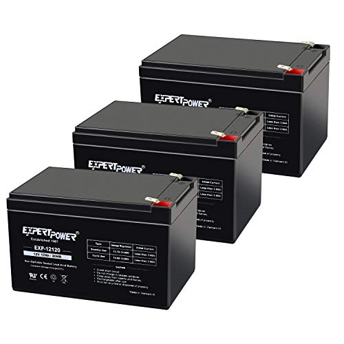 ExpertPower 3 Pack 12 Volt 12 Ah Rechargeable Battery || EXP12120 Size 3 Pack - 12V 12 AH