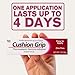Cushion Grip Thermoplastic Denture Adhesive 1oz (10 Pack)–Extra Strong Hold Up to 4 Days, Unmatched Strength, Waterproof & Zinc Free, Relieves Sore Gums, Comfortable Refit, Long Lasting Denture Refit