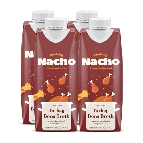 Made by Nacho Bone Broth Cat Food Topper for Hydration