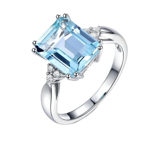 Bague en argent et topaze bleue Feng Shui | Bijou fin d'exception