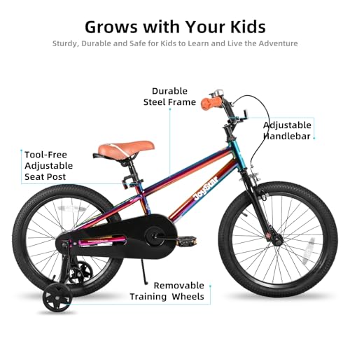 Image of JOYSTAR Kids Bike for Ages 2-12 Years Old Boys Girls, 12-20 Inch BMX Style Kid's Bikes with Training Wheels, Children Bicycle for Kids and Toddler, Multiple Colors