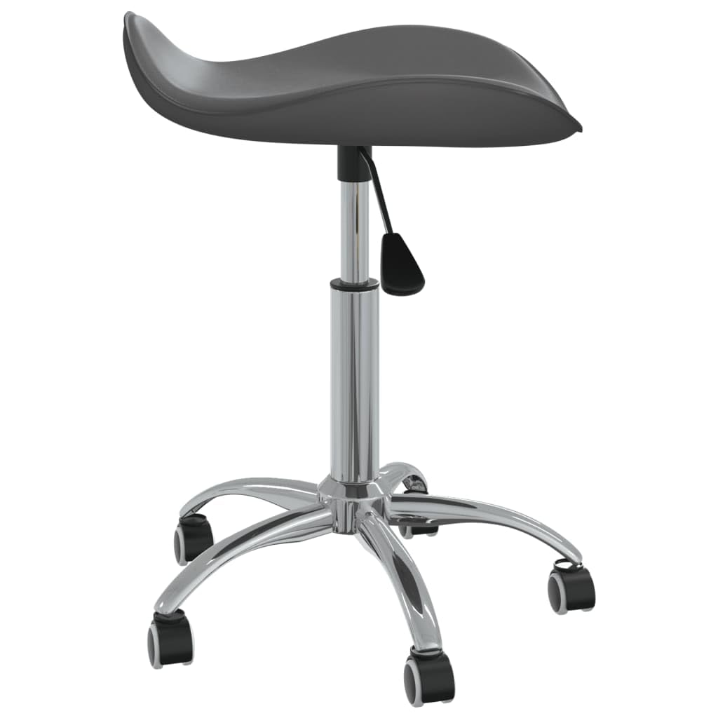 vidaXL Tabouret de Salon et Spa Chaise de Beauté Tabouret de Coiffure Chaise de Travail Réglable Pivotante Intérieur Gris Similicuir