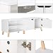 Homfa Mueble TV Salón Mesa para TV con 2 Puertas 2 Compartimientos...