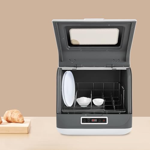 Mini lave-vaisselle portable compact 800W mini lave vaisselle de table blanc 3 modes - 5