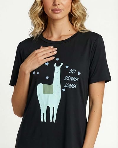 Image of Real Essentials 3 Pack: Women's Short Sleeve Nightgown Dress - Nightshirt Pajama Sleep Shirt Sleepwear (Available in Plus)