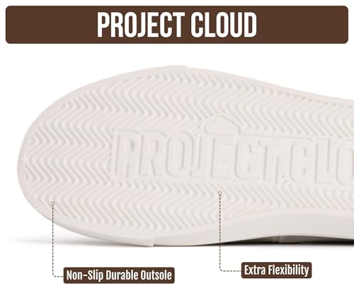 Image of Project Cloud Canvas Sneakers for Women - Memory Foam Slip On Shoes Women Footwear - Lightweight and Non Slip Fashion Sneakers (Seasalt)