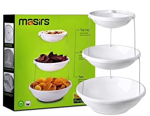 Masirs-3-Tier-Collapsible-Bowl-Decorative-Design-Folds-for-Minimal-Storage-Ideal-for-Serving-Snacks-Salad-and-Fruit-Top-Bowl-Divided-into-Three-Sections Masirs 3 Tier Collapsible Bowl Decorative Design Folds for Minimal Storage Ideal for Serving Snacks Salad and Fruit Top Bowl Divided into Three Sections