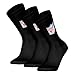 Produktbild NFL Unisex Socken, 3er Pack Shield 3Pack Crew Socks, Logo, Baumwollmischung Schwarz 43-46
