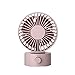 Letni wentylator USB kreatywny mini wentylator USB do biura domu na plażę przenośny 2-biegowy komputer regulowany przenośny poręczny mały wentylator stołowy wentylator stojący na biurko (różowy)