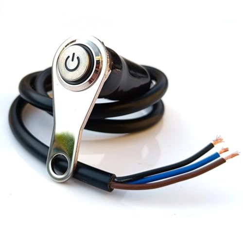 Interruptor de manillar de moto 12V con botón ajustable azul para faros delanteros 4
