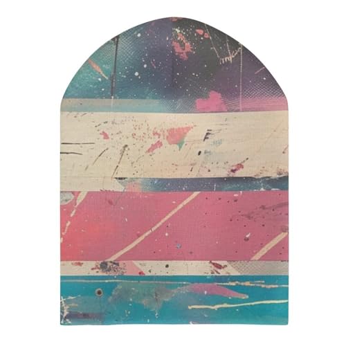 Purple PaisleyChildren's Polyester Knitted Hat, Easy to Travel3