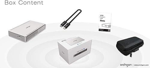 Miniatura 3 de PCIE Platinum X70 Disco duro portátil SSD externo con cable rápido Thunderbolt 3 para Mac o PC (240 gb)