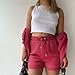 Women Two Piece Outfits Sets Maternity Outfits 2 Piece Short Sets for Women Two Piece Shorts Set co ord Set Red