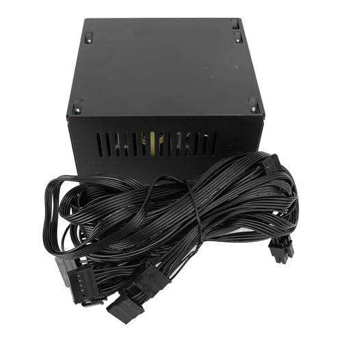 Sxhlseller Fuente de Alimentación ATX de 500 W, Circuito de Control de Temperatura Eficiente, Fuente de Alimentación para Computadora de Juegos para Estuche de Escritorio, Compatible con Plataforma