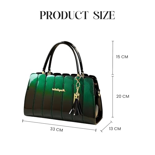 Image of SYGA Elegant Color Contrast Tote Bag - Horizontal Square Medium-Soft Handbag with Design for Everyday Use