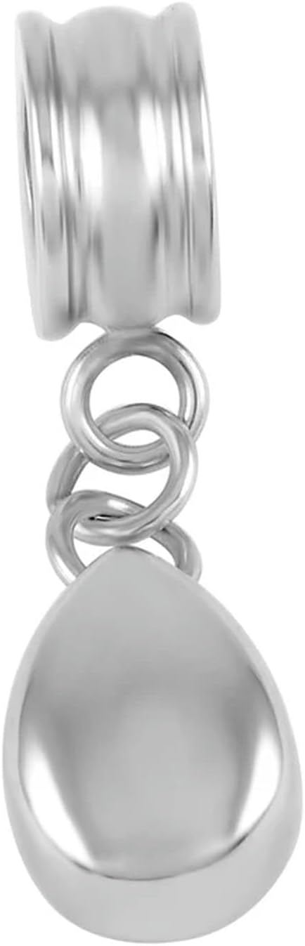 BIAIHQIE 316L Stainless Steel Charm Accessories Heart/Star/Bead/Water Drop Memorial Urn Pendant for Cremation Ashes-D