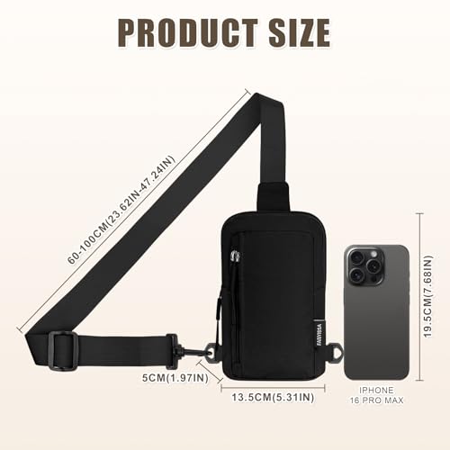 flintronic Torba na ramię, Sling Chest Crossbody Bag, Wodoodporna torba na ramię, Torba messenger, Torba na klatkę piersiową, Crossbag, dla mężczyzn i kobiet, do podróży, wędrówek, jazdy na rowerze