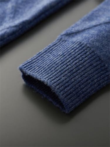 Men's Casual Crew Neck Sweater Winter Long Sleeve 100 Percent Wool Pullover3