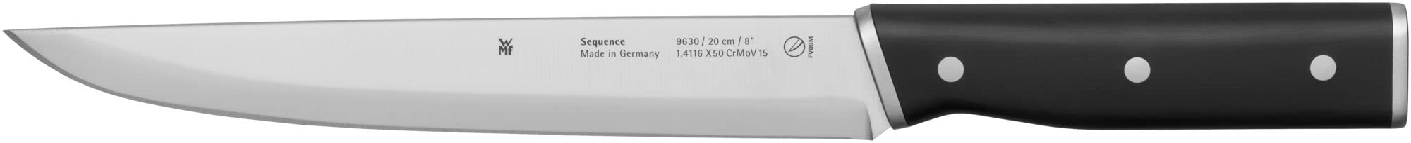 WMF Sequence Messerblock mit Messerset 6teilig, Made in Germany, 4 Messer, Schere, Bambus-Block, Performance Cut, Spezialklingenstahl