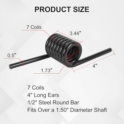 RALZAOTO 2 Pair Heavy Duty Trailer Ramp Springs Right and Left Trailer Coil Springs 2000 Lbs Torque Fits for Trucks Trailer Gates Replace# RS16933LH RS16933RH by RALZAOTO - Image 3