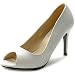 Ollio Women's Shoe Open Toe High Heel Basic Pump