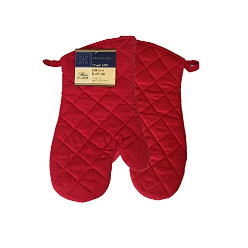 This (Red) Kitchen Starter Set Has Oven Mitts, Pot Holders, Kitchen Towels, Micro-Scrubber Dish Cloths, A Drying Mat, A Refrigerator Magnet Filled With Kitchen Safety Tips And More. #TOP1