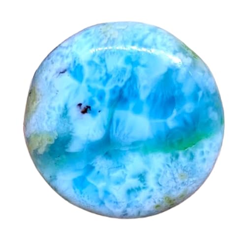 Larimar naturel rond gemme pour fabrication bijoux collier bague bricolage