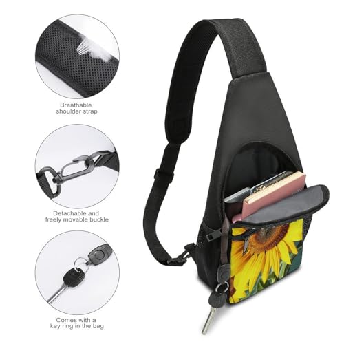 Bolso tipo bandolera Bloom Sunflower para deporte y trekking miniatura 4