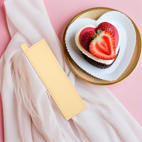 Base mousse carton doré pour gâteaux : lot de 200 mini plateaux dessert antidérapants - 8