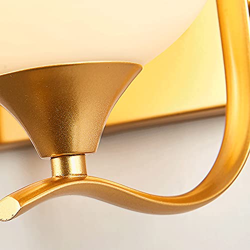 Lámpara de pared de metal dorado E27 interior con bola de vidrio 5