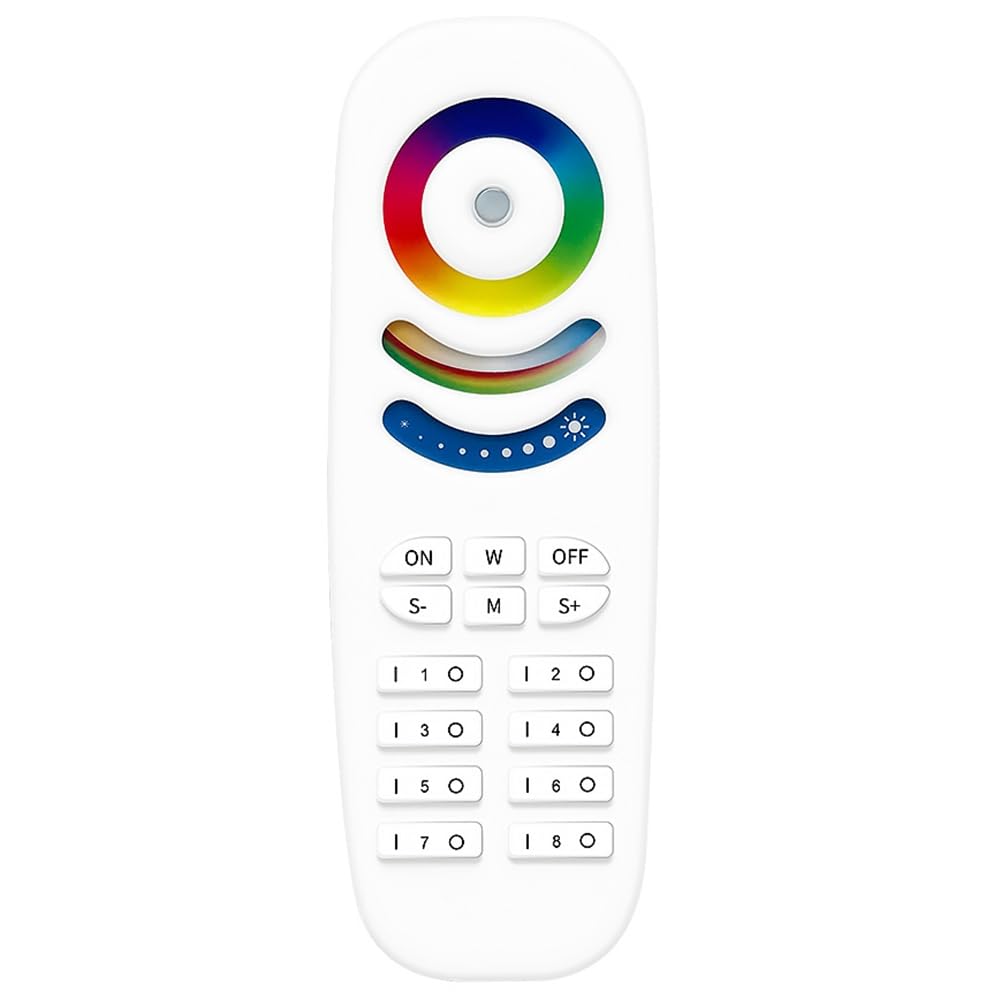 Udsknv[Ksl White Remote Control Dimmer For Rgb Lights Adjustable Color Temperature Brightness Saturation 8 Zones 9 Lighting Modes