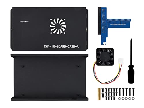 Waveshare Metal Box (A) Designed For Official Raspberry Pi Compute Module 4 Io Board Comes With Cooling Fan Mini Computer Chassis Robust And Dust-Proof Nice Looking #TOP1
