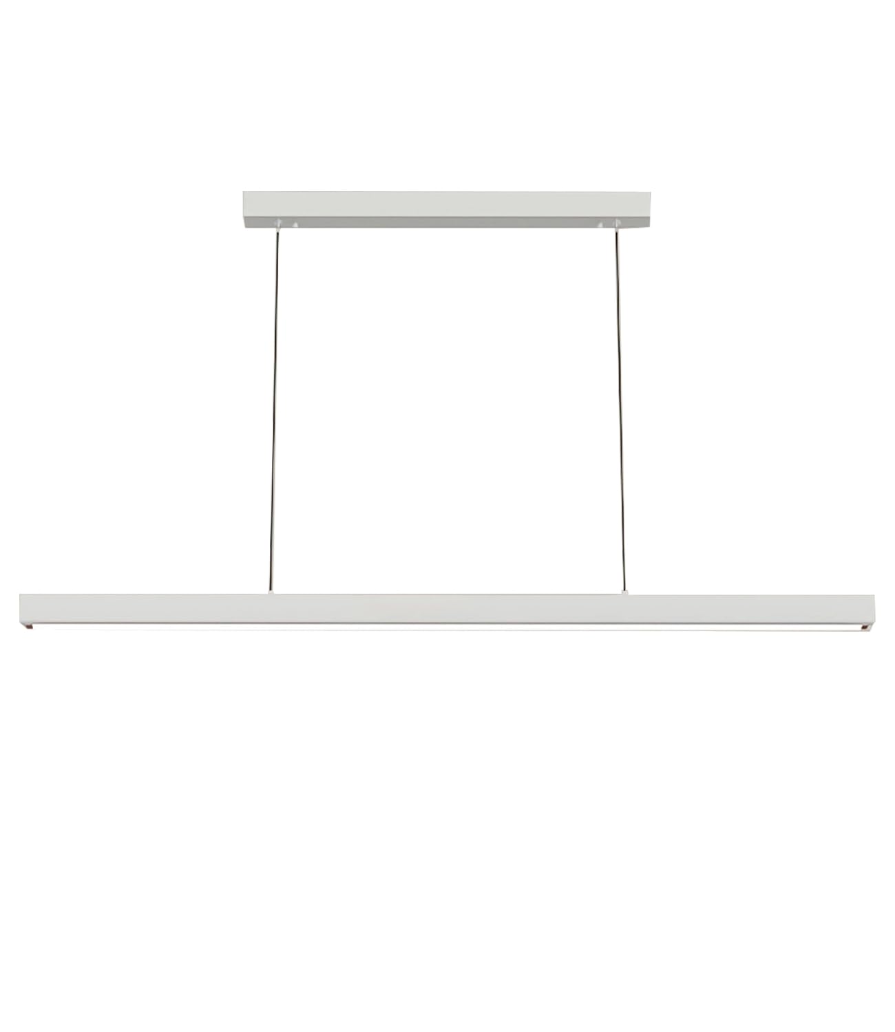 LED Pendelleuchte Restaurant Pendelleuchte lineares Design Kronleuchter Büro Pendelleuchte Dimmbar Mit Fernbedienung für Arbeitszimmer Küche Insel Lesesäle Bar (Weiß, L120cm)