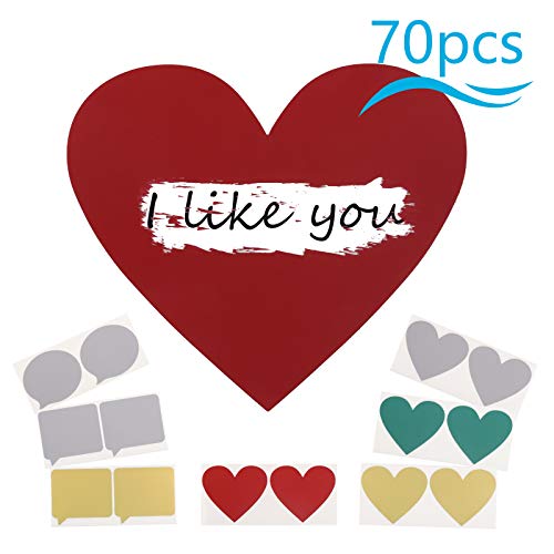 Scratch Sticker CHIFOOM 70pcs Rasca Etiqueta,Tarjeta Rasca Adhesivas para Cubrir Carta Sorpresa,Mensaje Secreto,Boleto de Lotería,Regalo de Boda,Cumpleaños Buenas Noticias(Amarillo,Rojo,Plata,Verde)