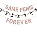Tourima Roségold JGA Girlande 3m Same Penis Forever, Bachelorette Party Accessories, Junggesellenabschied Frauen Deko, Bride to Be Accessoires & Penis Deko, Jga Accessoires Frauen, Bachelorette