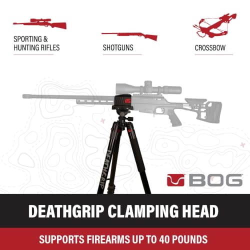 Image of BOG DeathGrip Hunting Tripod, 7 inch-59 inch, Lightweight, Gun Clamp, Shooting Rest