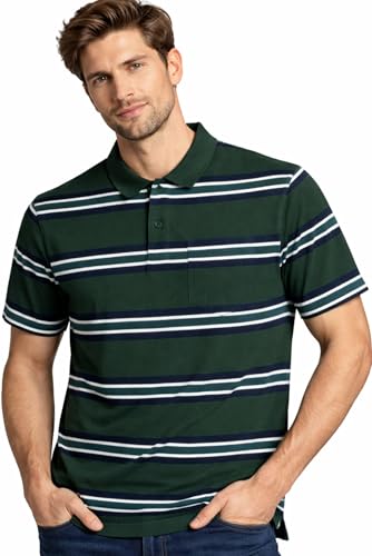Image of SANE ORIGINALS Half Sleeve Polo T-Shirt for Men with Pocket || Stripe Collar and Pocket T-Shirt for Men Half Sleeves
