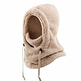 CBMZHF Kinder-Plüsch-Kapuzenschal, 3-in-1, wandelbar, Braun, Winter-Halswärmer für 3–15 Jahre, 31 cm, gemütliches Unisex-Accessoire (Geschenk für Mädchen und Jungen)