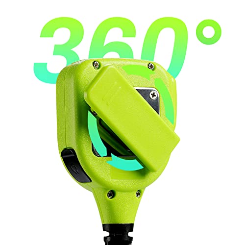 Keyblu Waterproof Shoulder Speaker Mic 2 Pin Two Way Radio Microphone With 3.5Mm Audio Jack Compatible With Baofeng Uv-5R, Btech, Kenwood, Retevis Radios Walkie Talkie (For Kenwood, Green) #TOP4